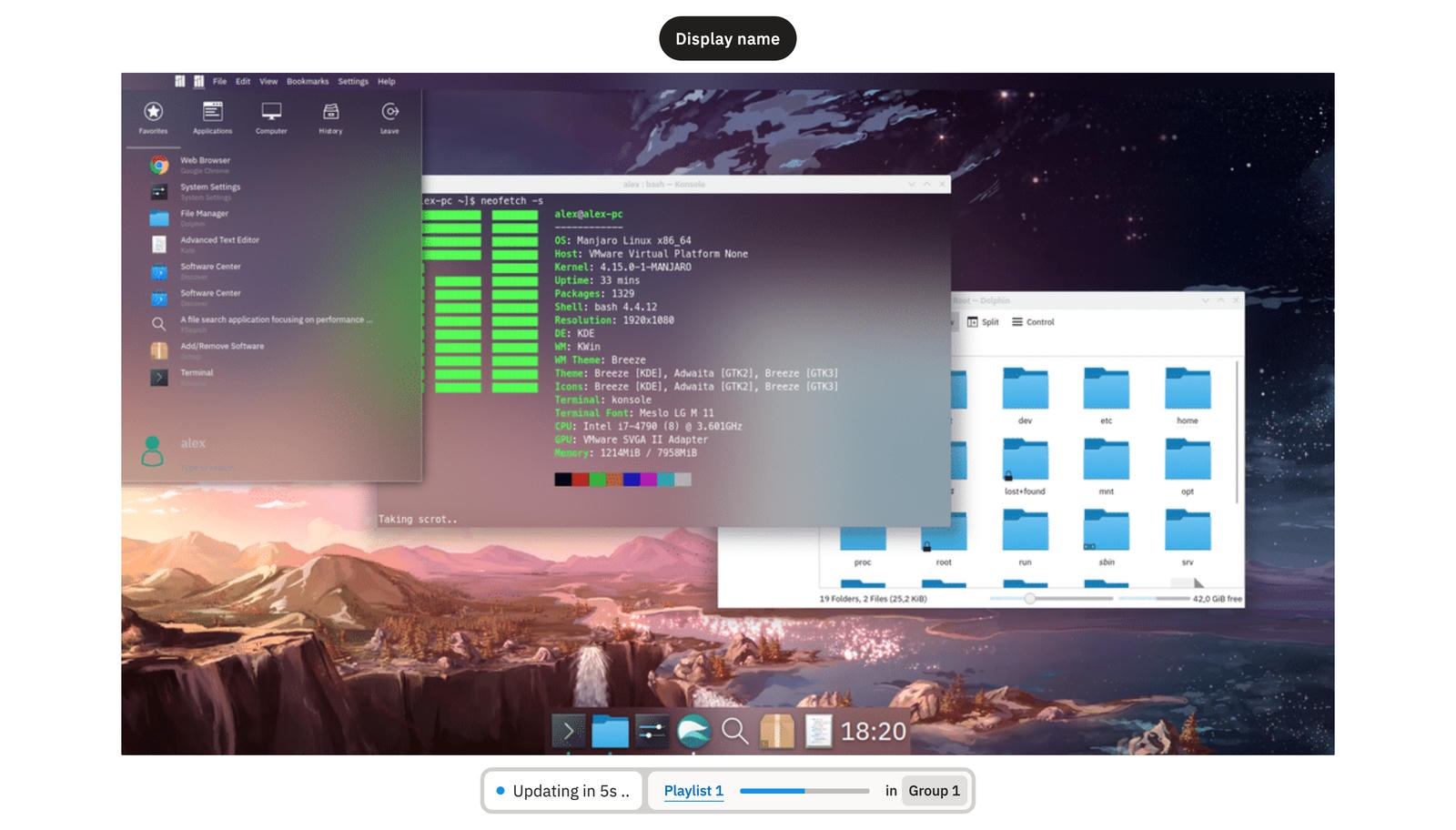 Bohemica Signage display detail with live preview