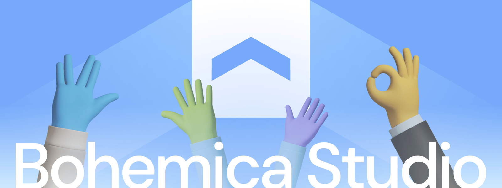 Bohemica Studio team branding and website hero section