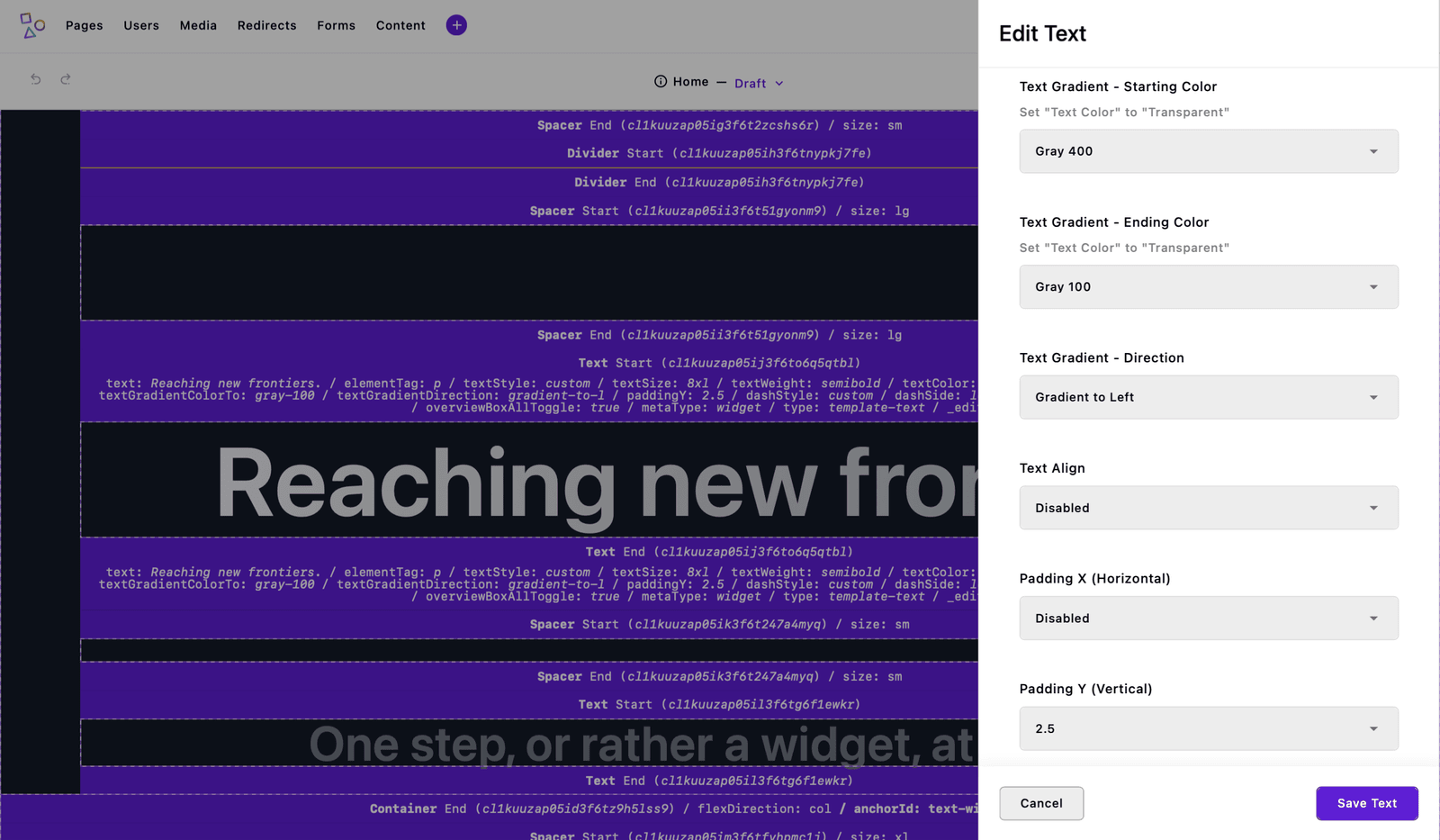 ApostropheCMS template widget configuration settings interface