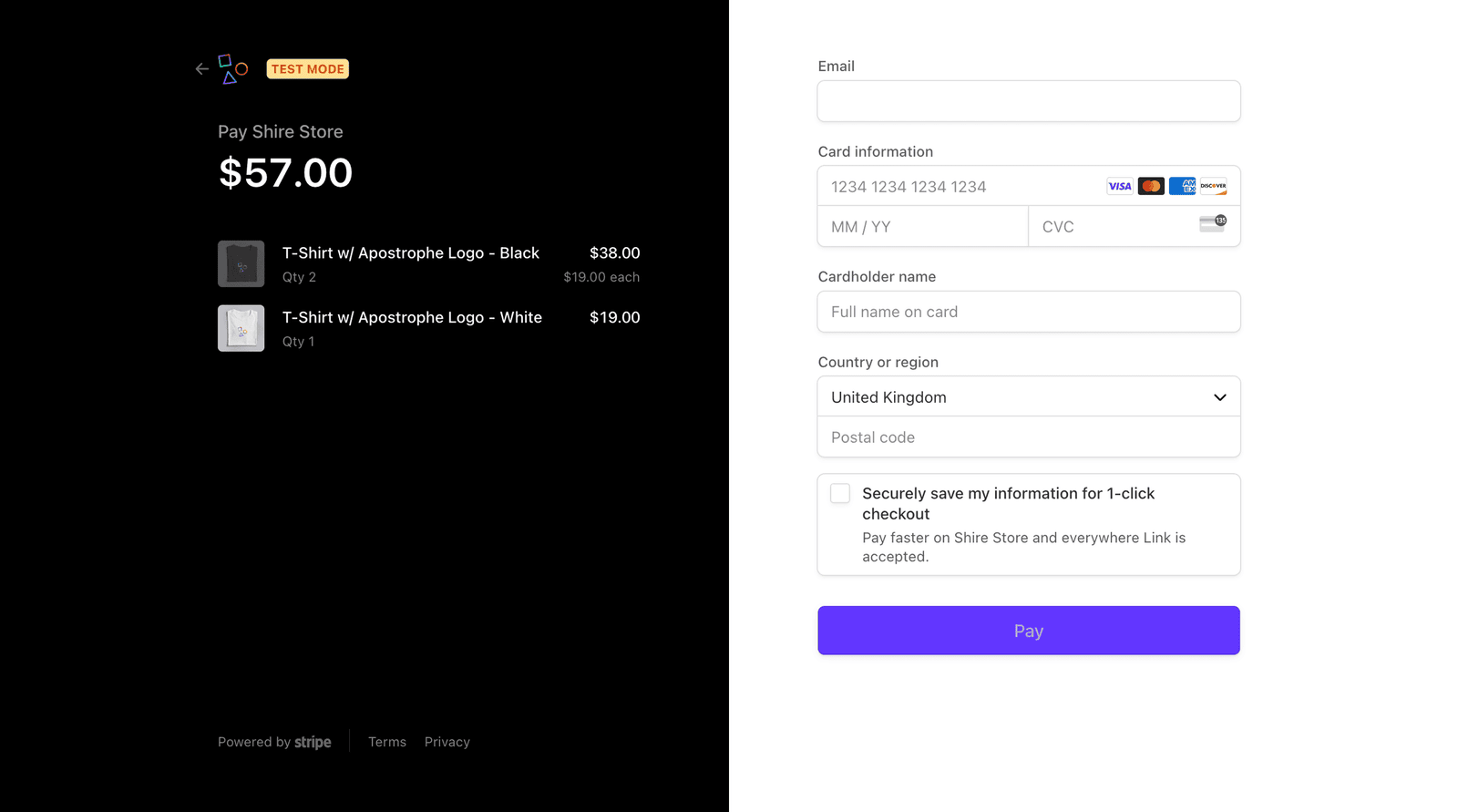 Stripe store built with Alpine.js - checkout process